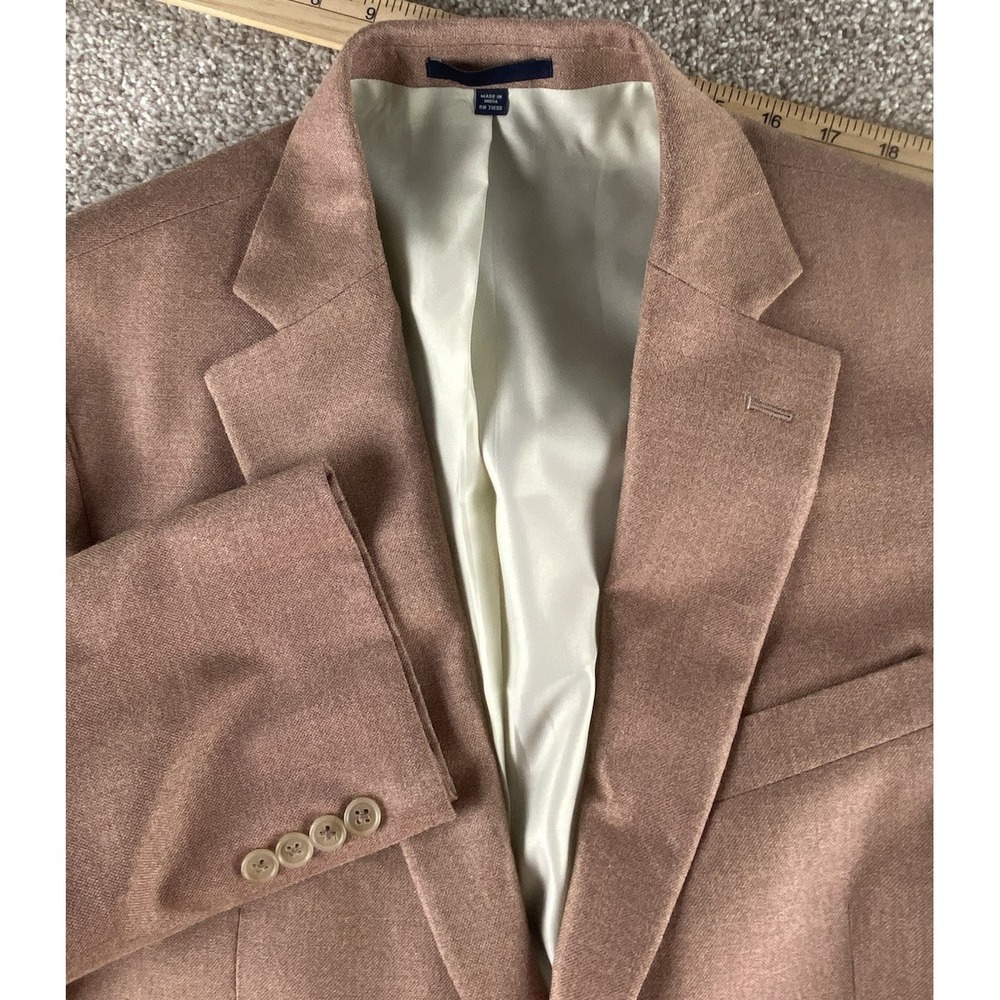 JOS A Bank The New Tradition Chambray Light Red Blazer Mens 42L Silk/Wool Preppy - Picture 1 of 12